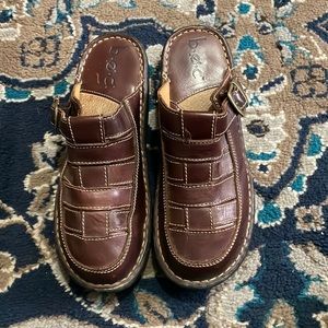 Women’s Brown Born mules size 8